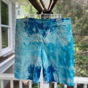 Talbots hand tie dyed 9.5” Perfect Short Women’s Size 14